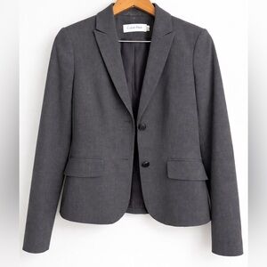 Calvin Klein Charcoal Grey Blazer – Size 4